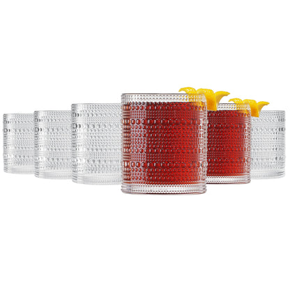 Barcelona Acrylic Hobnail Lowball Glass Set of 6