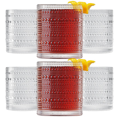 Barcelona Acrylic Hobnail Lowball Glass Set of 6