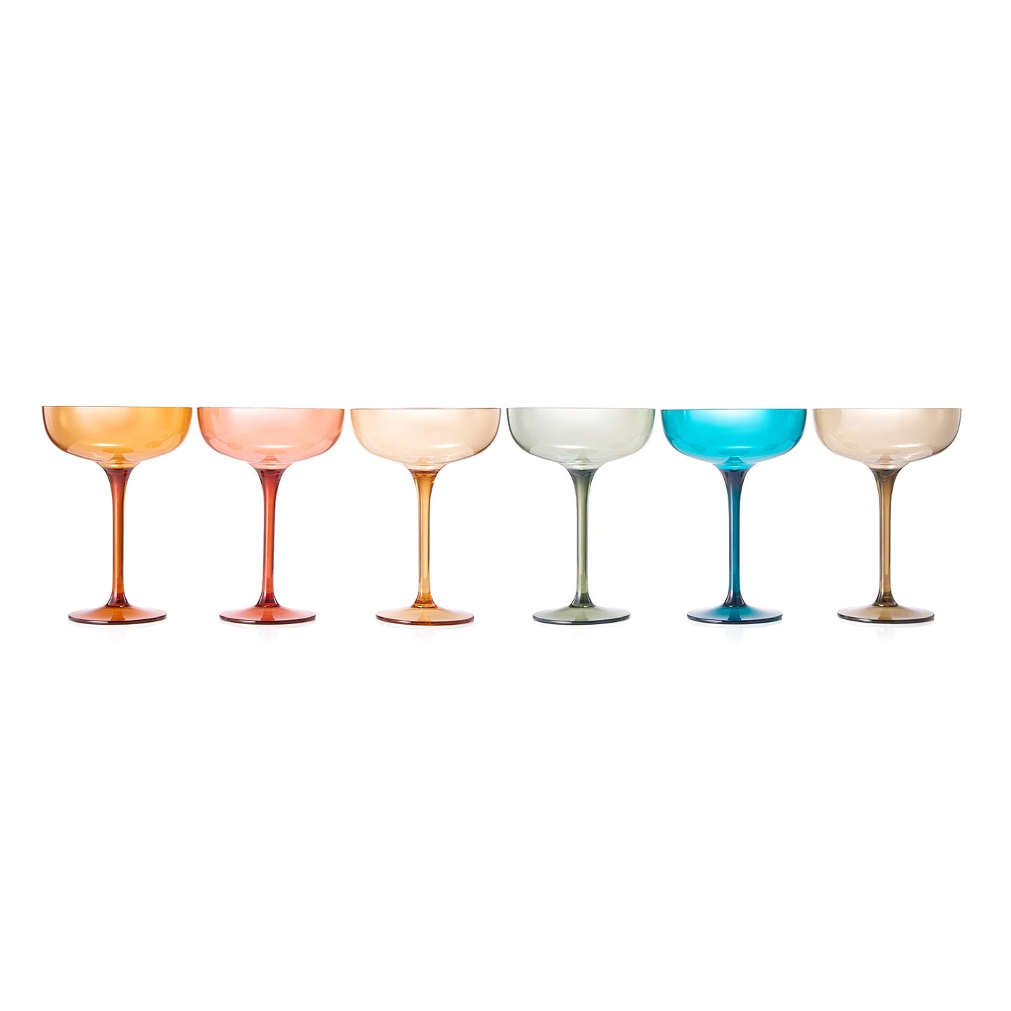 Acrylic Champagne Coupe Cocktail Glass Set of 6