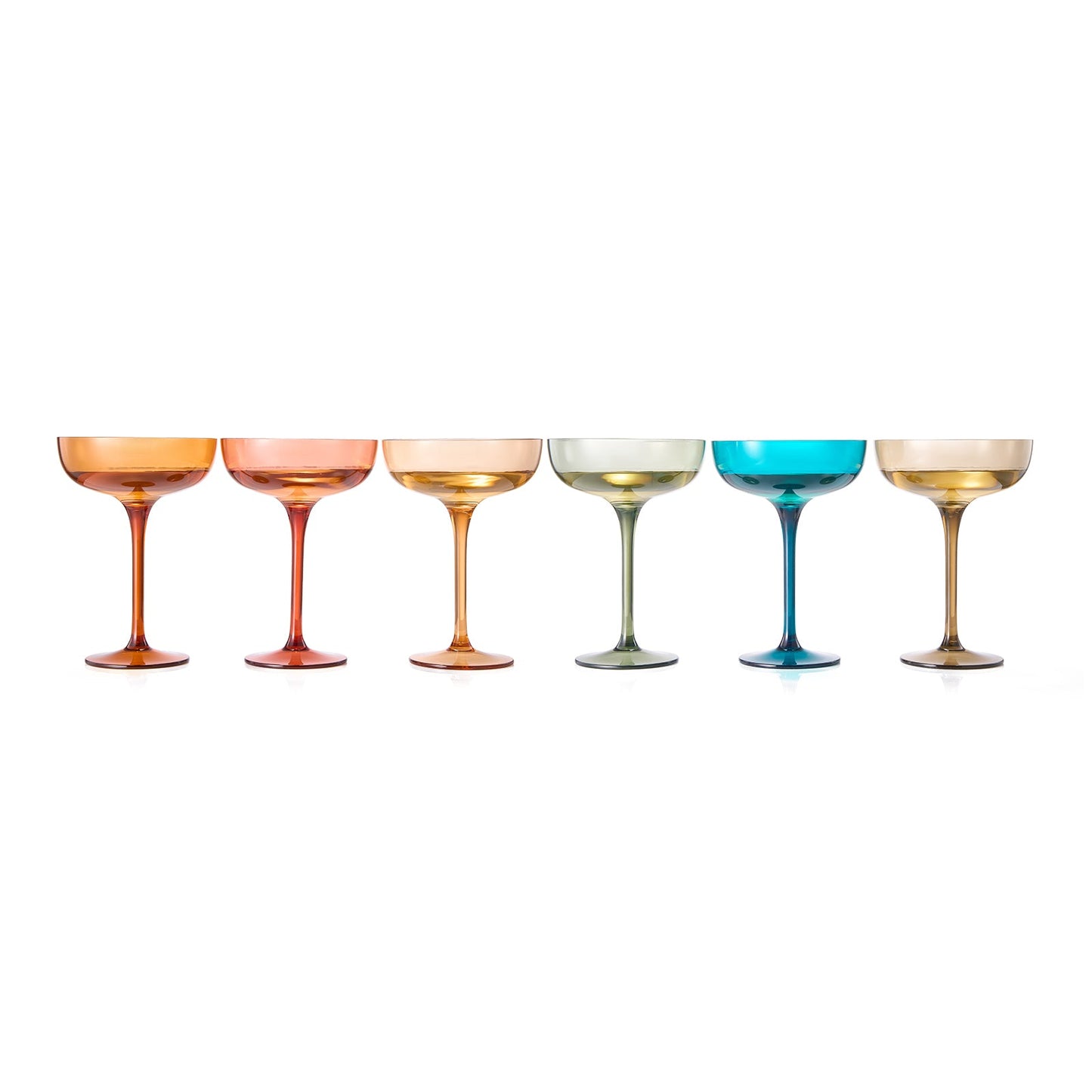 Acrylic Champagne Coupe Cocktail Glass Set of 6