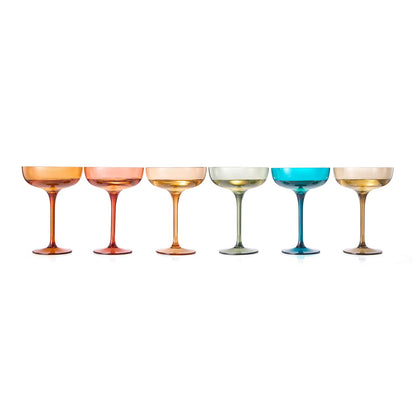 Acrylic Champagne Coupe Cocktail Glass Set of 6