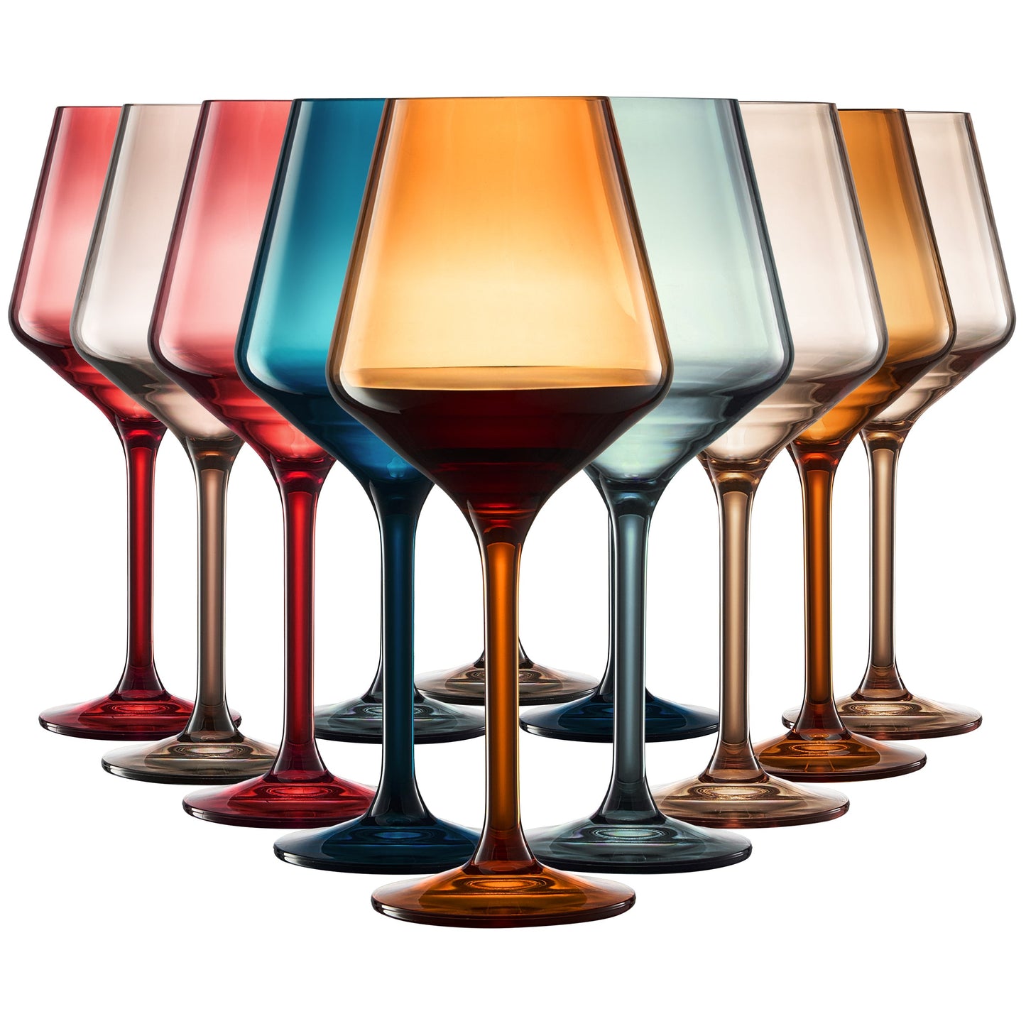 Eze Acrylic Stemmed Wine Glassware Set of 12