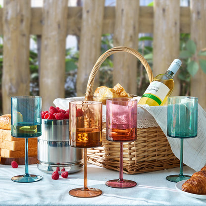 Eze Square Acrylic Wine Glasses Set of Four