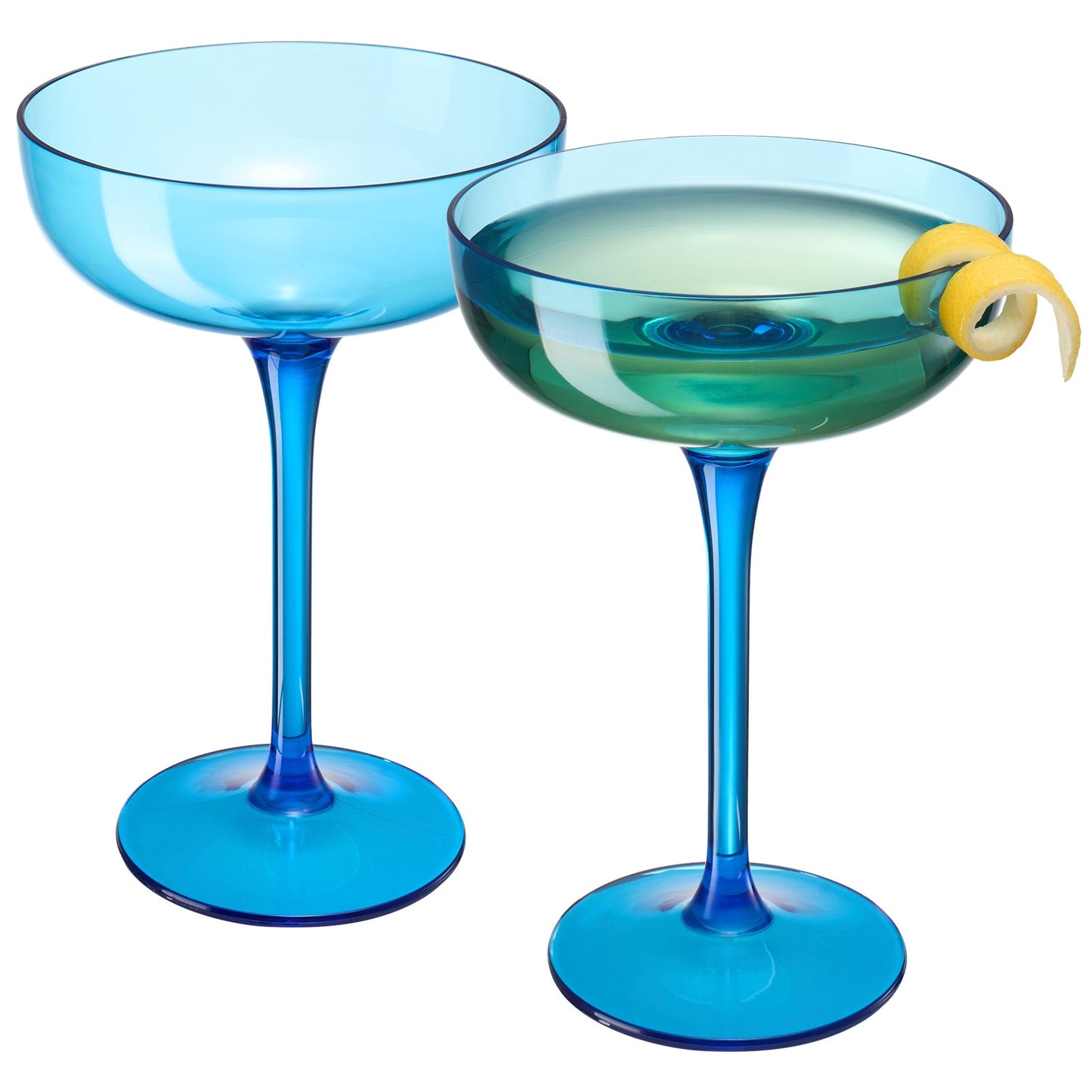 Madrid Acrylic Champagne Coupe Glasses Set of 2