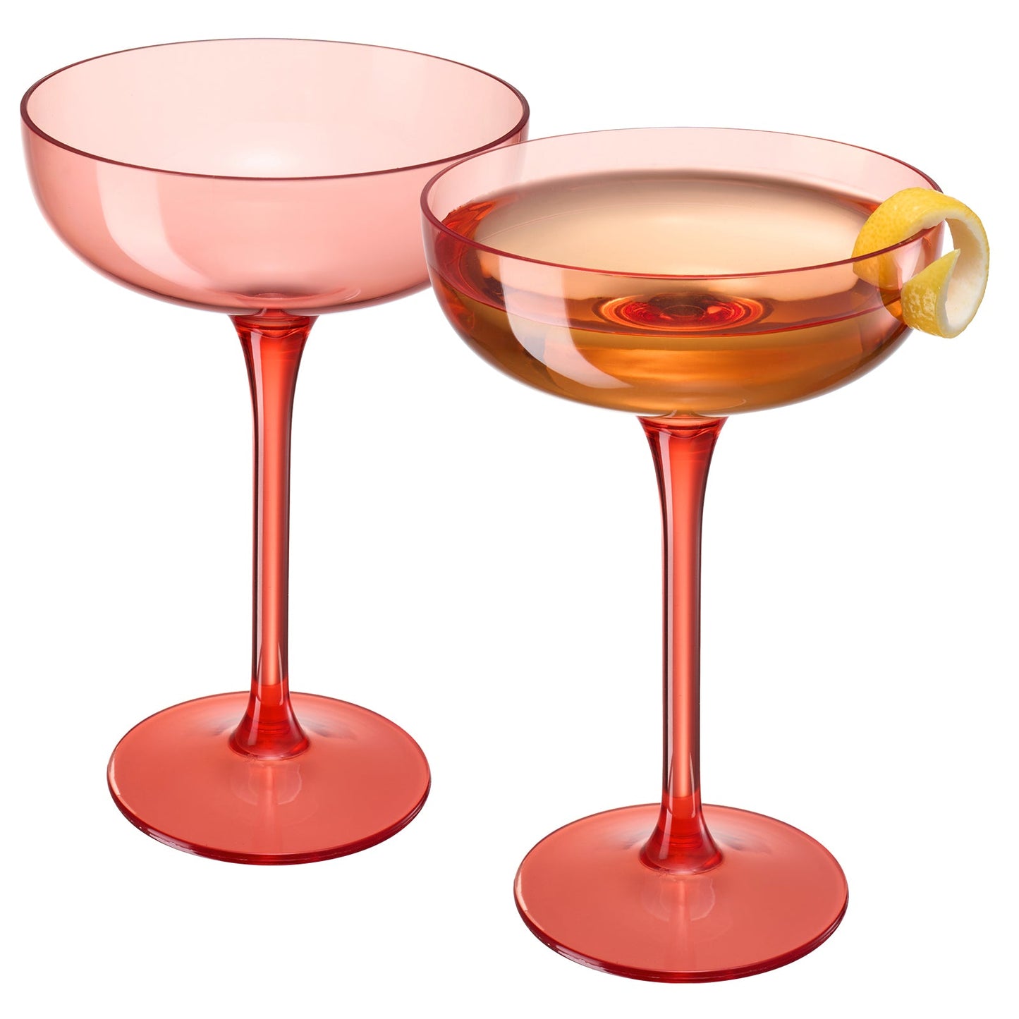 Madrid Acrylic Champagne Coupe Glasses Set of 2
