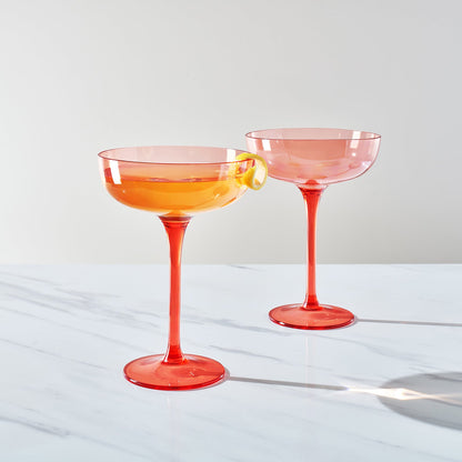Madrid Acrylic Champagne Coupe Glasses Set of 2