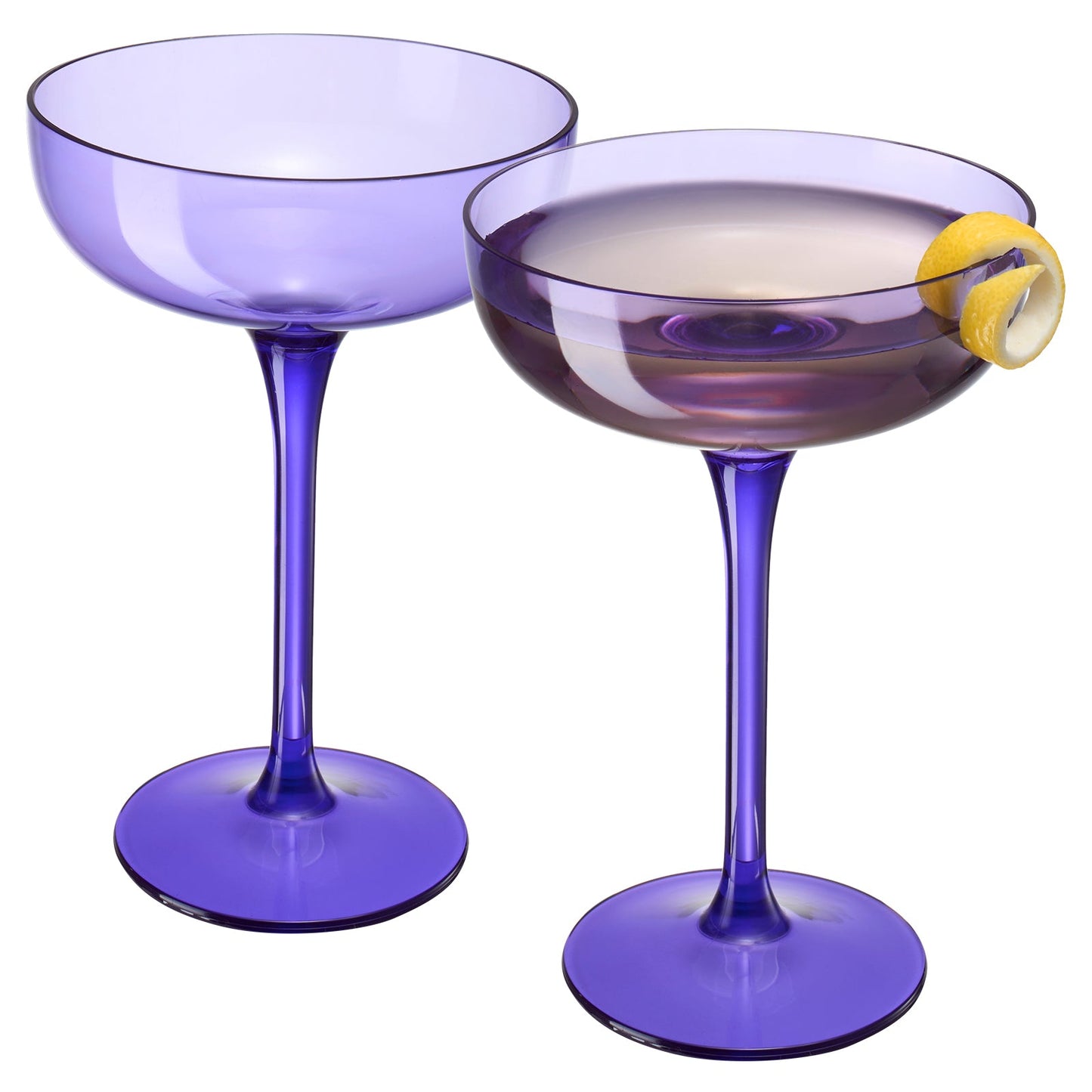 Madrid Acrylic Champagne Coupe Glasses Set of 2