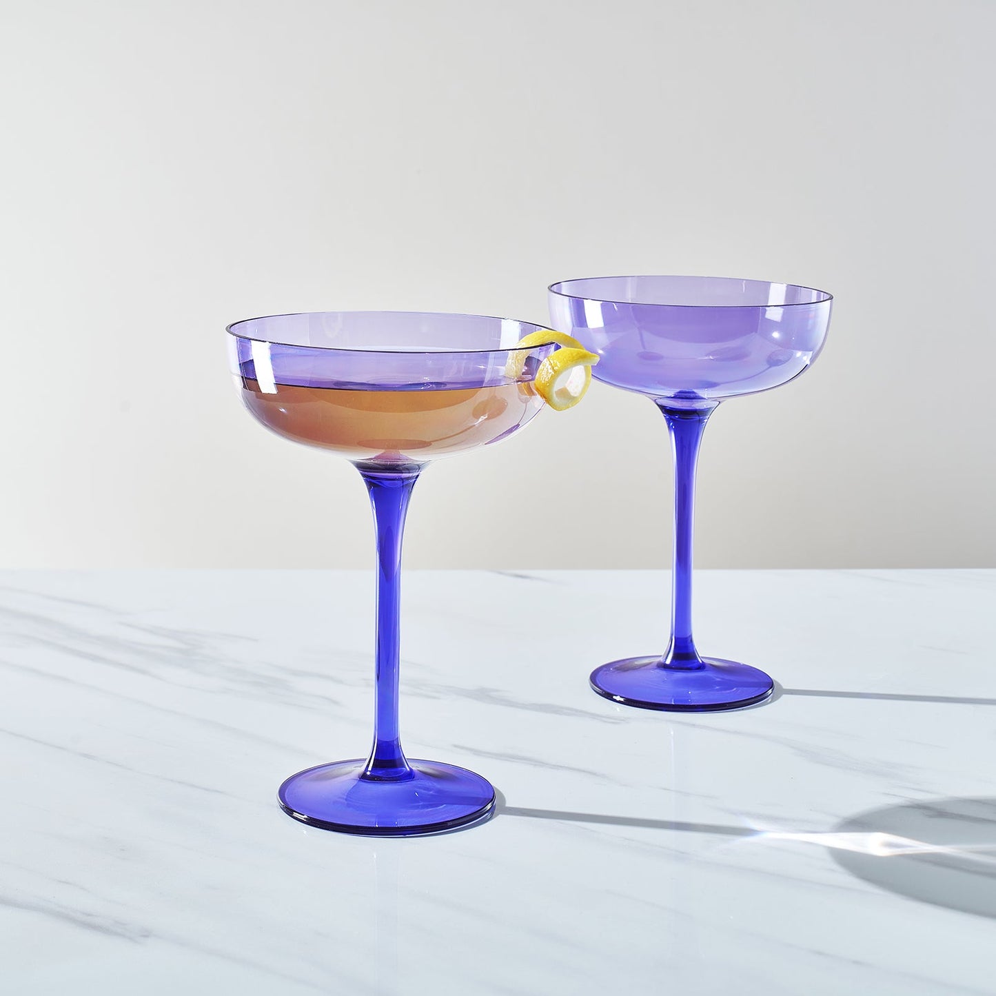 Madrid Acrylic Champagne Coupe Glasses Set of 2