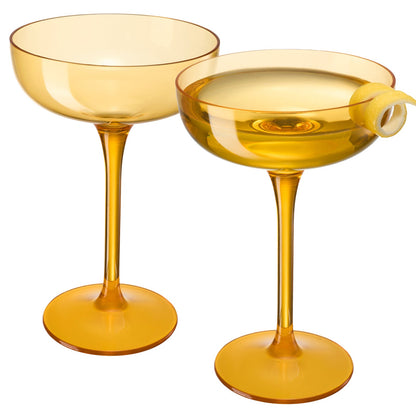 Madrid Acrylic Champagne Coupe Glasses Set of 2