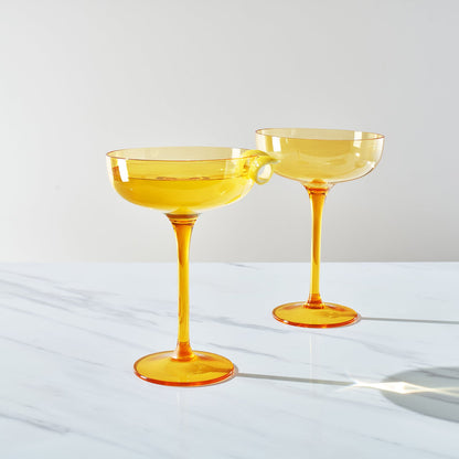 Madrid Acrylic Champagne Coupe Glasses Set of 2