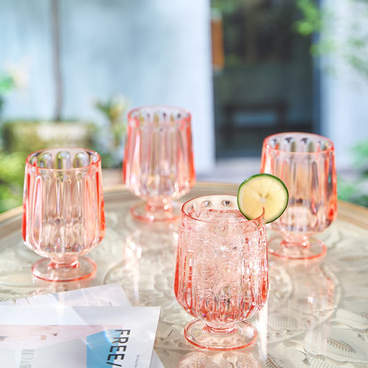 Madrid Acrylic Stemmed Wine Goblet and Set of 4