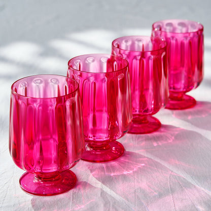Madrid Acrylic Stemmed Wine Goblets Set of 4