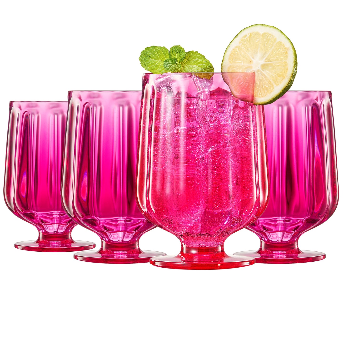 Madrid Acrylic Stemmed Wine Goblets Set of 4