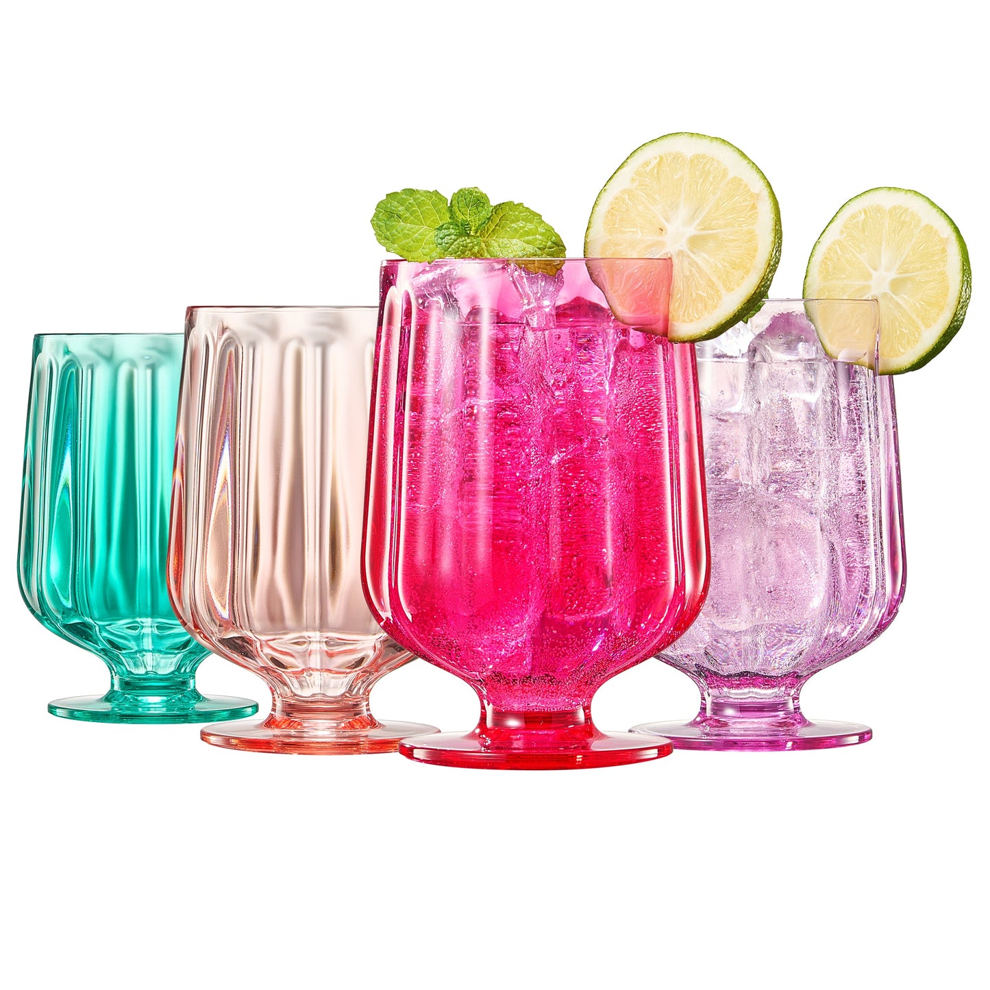 Madrid Acrylic Stemmed Wine Goblets Set of 4