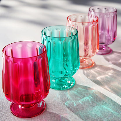 Madrid Acrylic Stemmed Wine Goblets Set of 4