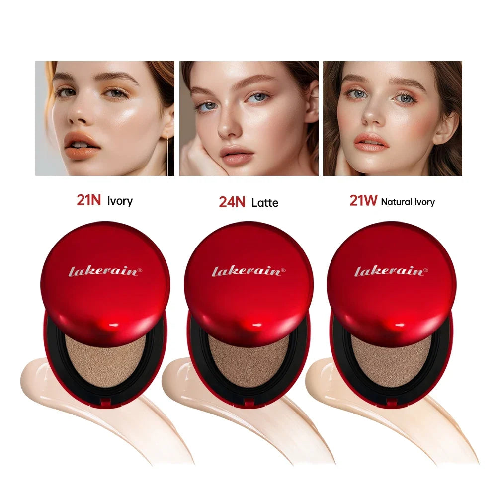 Lakerain cushion foundation compact trio 21N Ivory, 24N Latte, 21W Natural Ivory red cases on Tampa Home & Garden Store