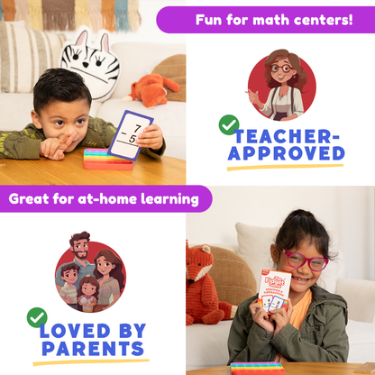 Pre-K & Kindergarten Addition & Subtraction Card Pack by The Fidget Games, math cards for centers on Tampa Home & Garden Store