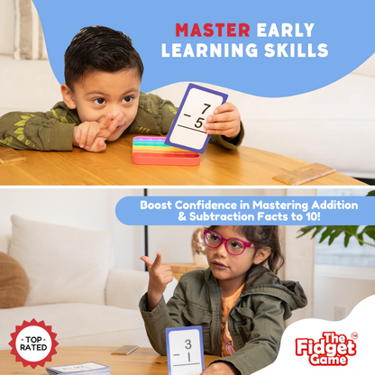 The Fidget Games Pre-K & Kindergarten Addition & Subtraction Card Pack, math cards for learners on Tampa Home & Garden Store