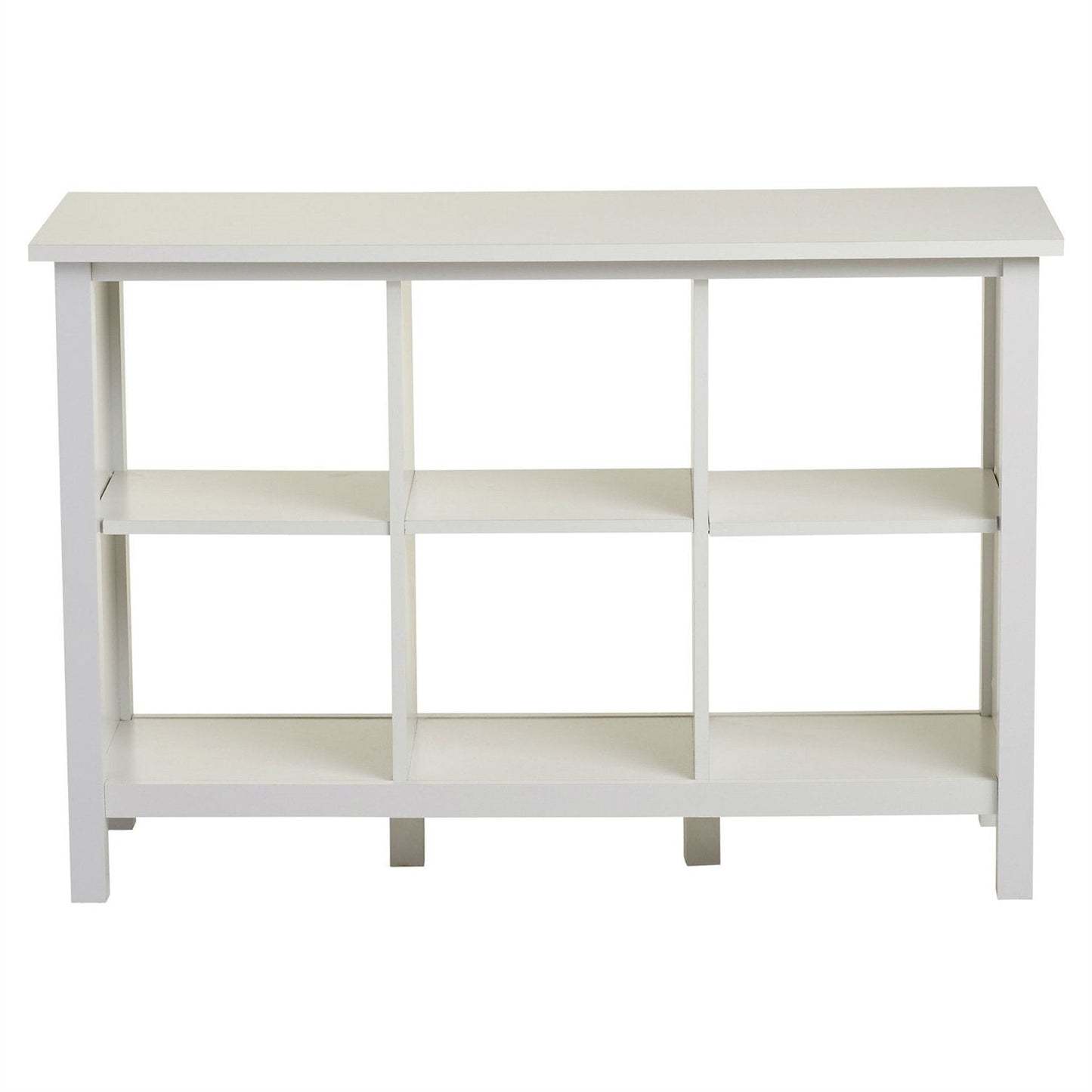 Adjustable Shelf 6-Cube Bookcase Storage Unit Sideboard in White - Tampa Home & Garden Store