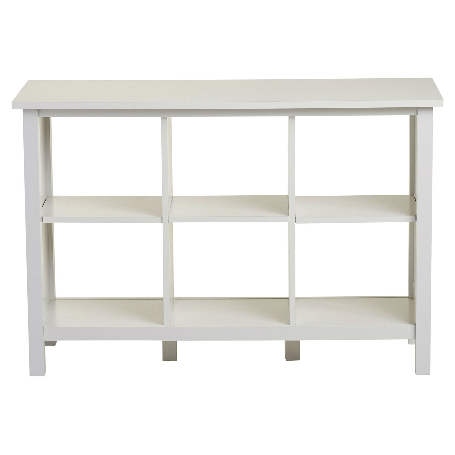 Adjustable Shelf 6-Cube Bookcase Storage Unit Sideboard in White - Tampa Home & Garden Store