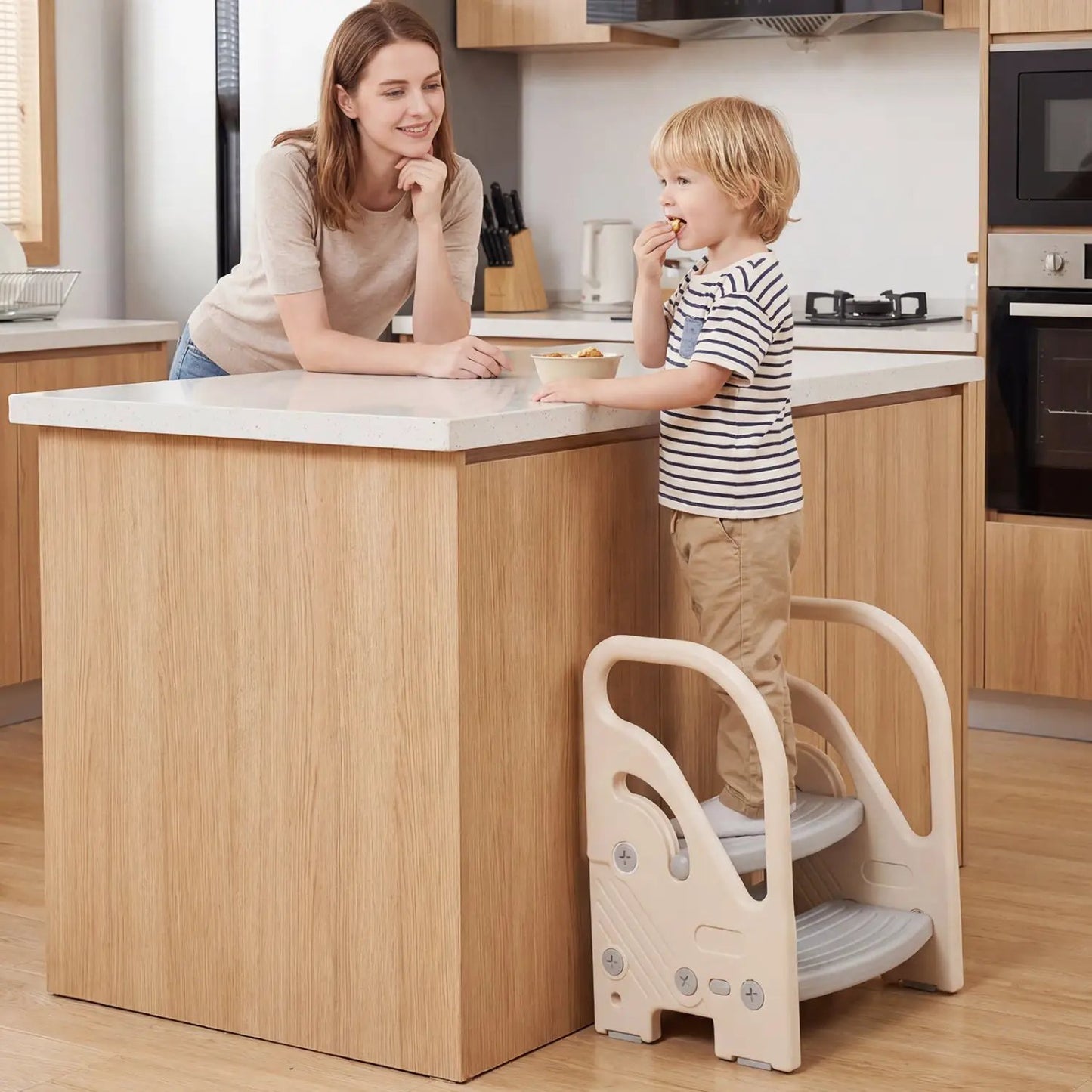 Adjustable 2-Step Kids Stool with Safety Handles
