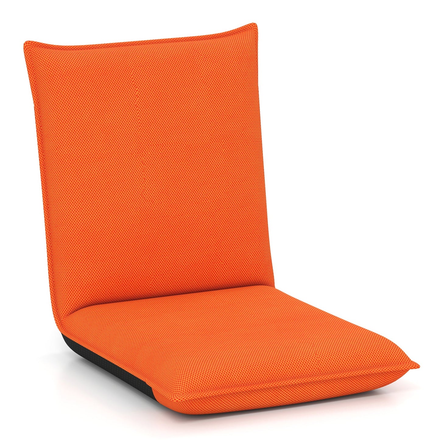 Adjustable Floor Chair in orange fabric by DirectDeals with 6 reclining positions on Tampa Home & Garden Store