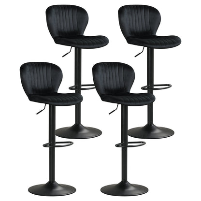 Adjustable Counter Height Chairs Set of 4 with Velvet Upholstered Backrests - Tampa Home & Garden Store