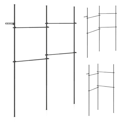 Floor to Ceiling Clothes Rack with 4 Rods