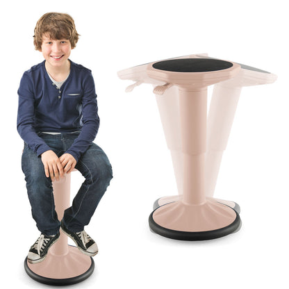 Taburete ajustable de aprendizaje activo para oficina en casa con asiento acolchado - Negro