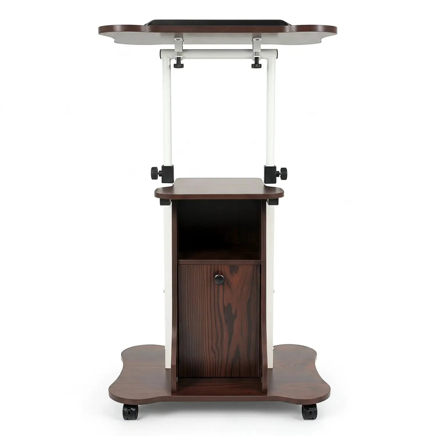 Adjustable Mobile Standing Desk Cart Tilt Desktop