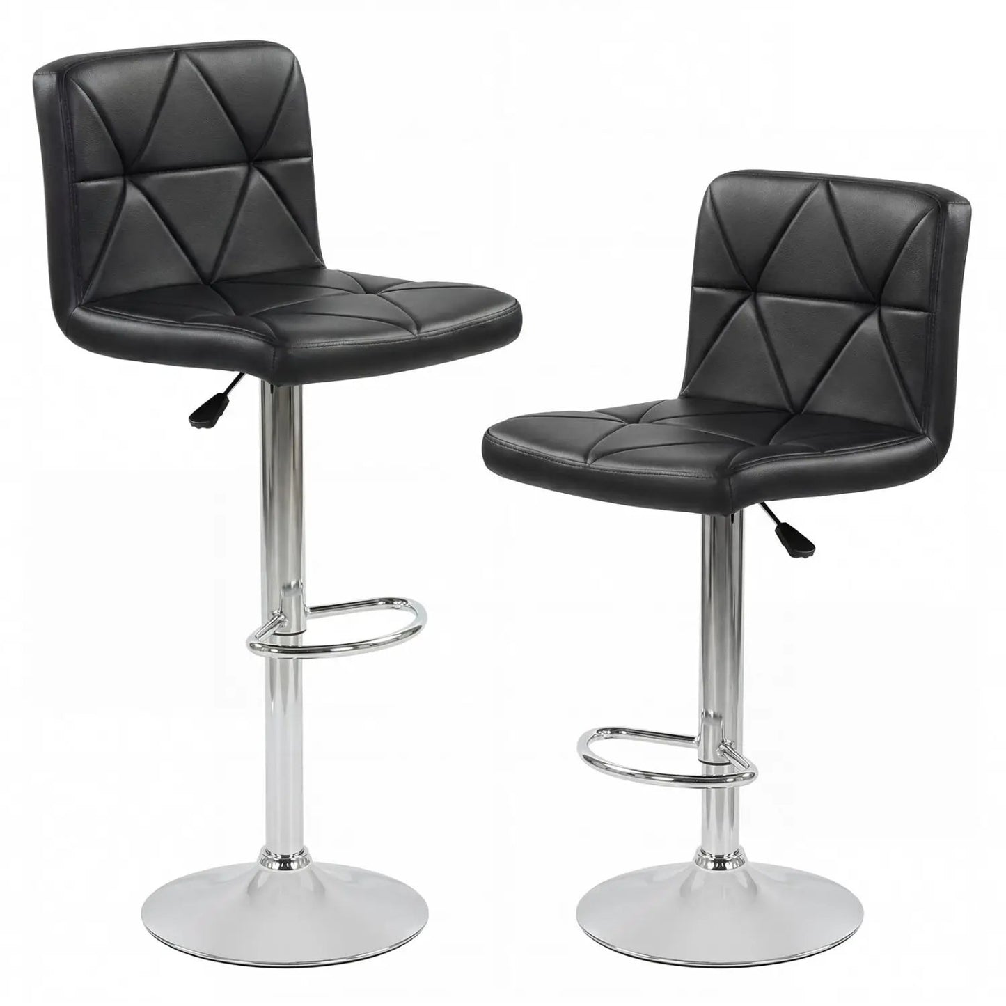 Adjustable Swivel Barstools Set of 2 with Back