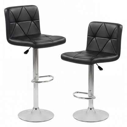 Adjustable Swivel Barstools Set of 2 with Back