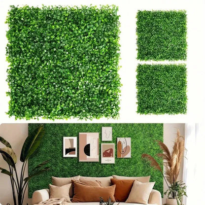 Artificial boxwood grass wall panels 10pcs, green backdrop hedge decor by Perfecsy on Tampa Home & Garden Store