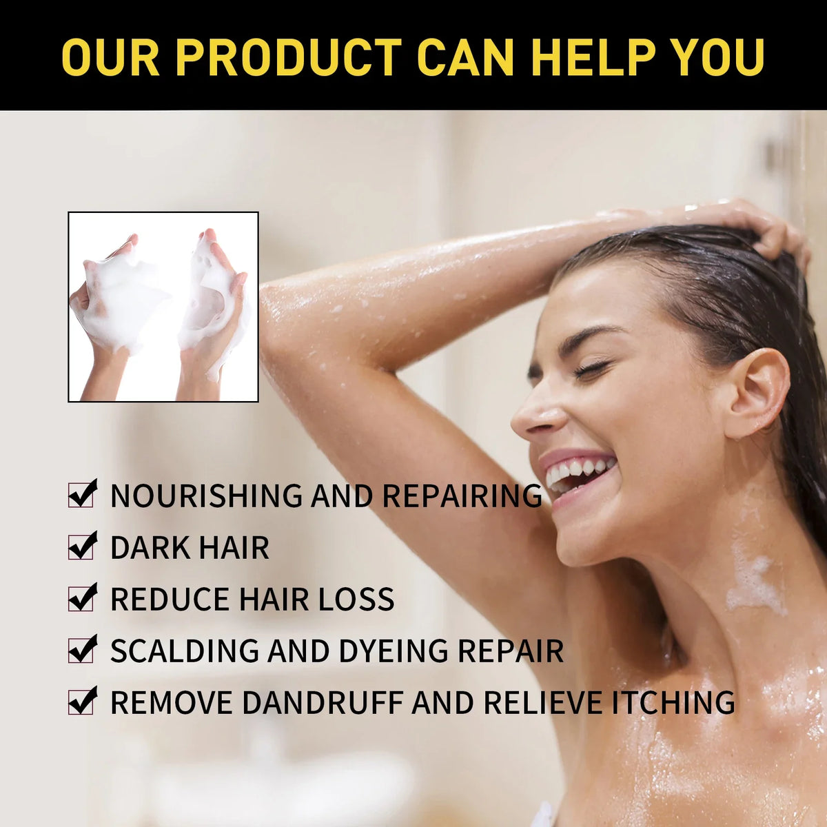EELHOE Brown Hair Dyeing Shampoo by Silcy Skin; nourishes color for scalp health on Tampa Home & Garden Store