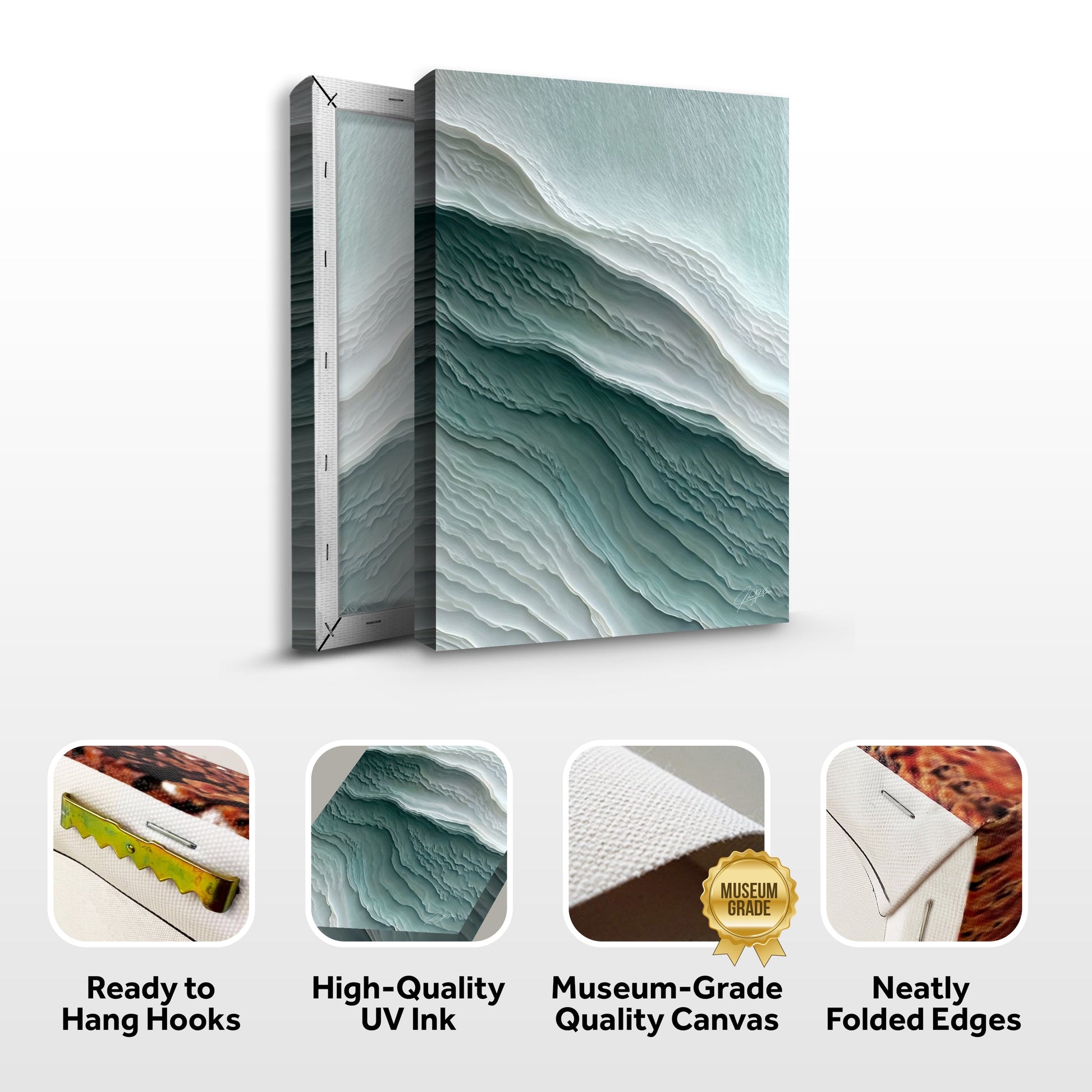 Canvas Print Aegean Layers Tailored Canvases, crafting canvas triptych with ocean wave textures on Tampa Home & Garden Store