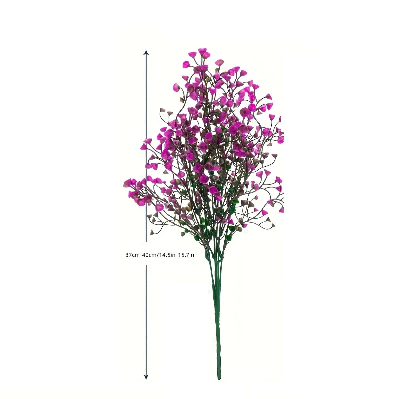 12-bunch artificial flowers UV-resistant pink magenta blossoms on green stems, 37–40 cm tall on Tampa Home & Garden Store