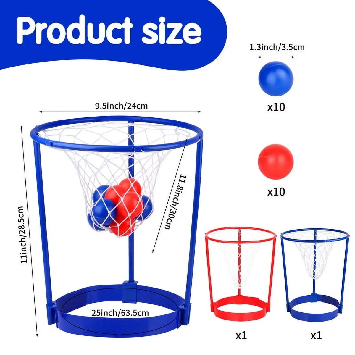 2-pack adjustable head hoop basketball game set, blue hoops with nets, balls FLIPSTYLEZLLC on Tampa Home & Garden Store