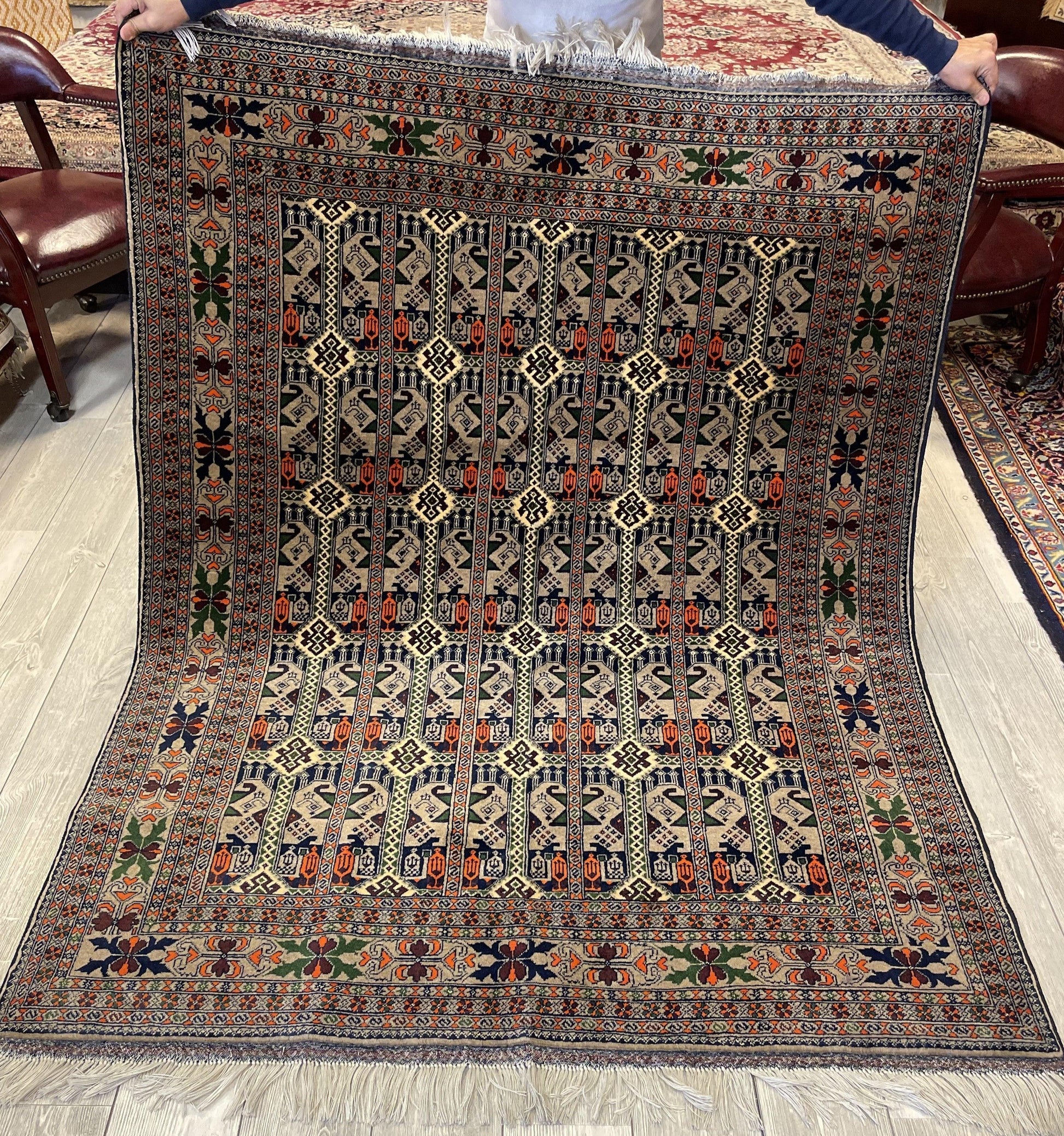 Afghani Area Rug I Ala Bakhmal 5x7 Ft - Tampa Home & Garden Store