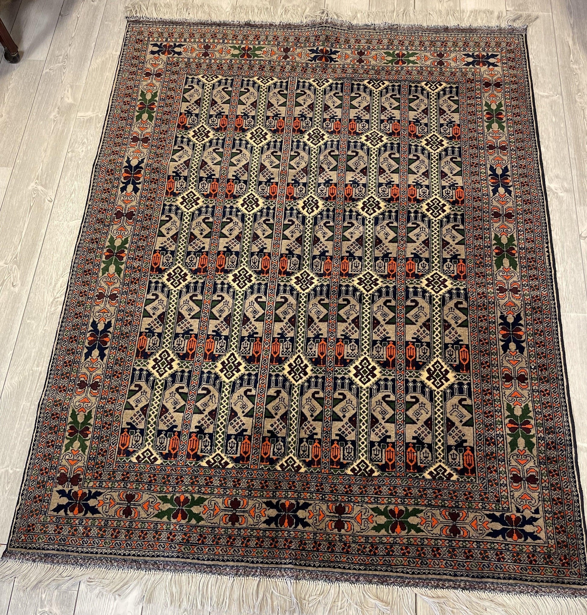 Afghani Area Rug I Ala Bakhmal 5x7 Ft - Tampa Home & Garden Store