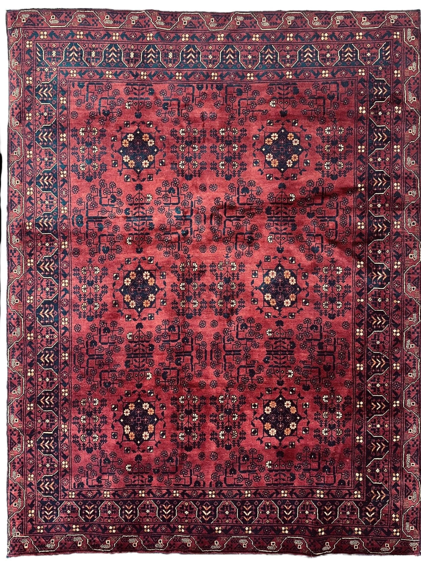 Afghani Area Rug I Turkoman Khal Mohammadi 4’9” x 6’2” - Tampa Home & Garden Store