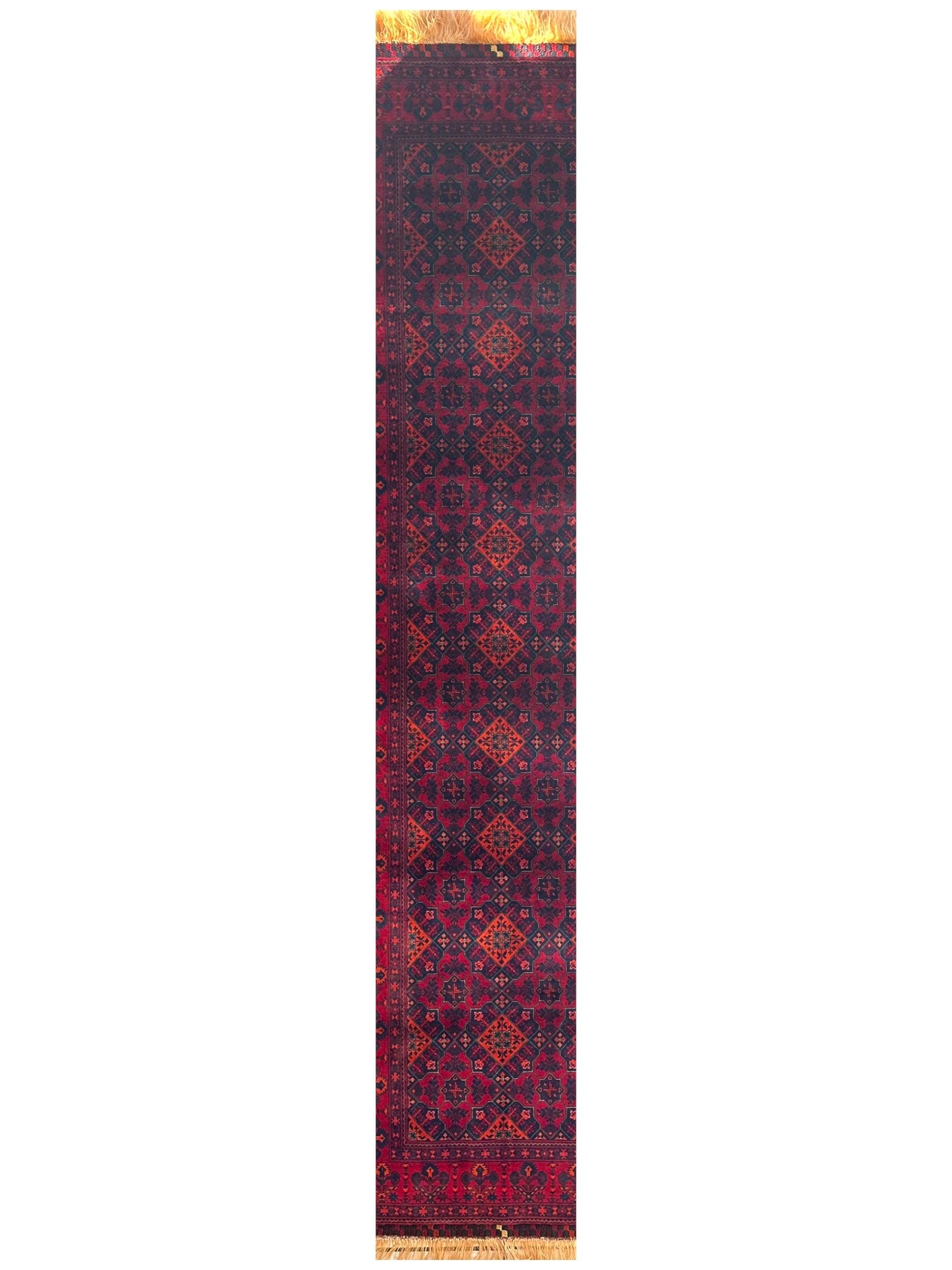 Afghani Fine Knots Bukhara Runner 2’10” x 9’10” - Tampa Home & Garden Store