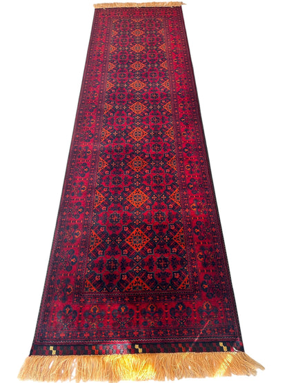 Afghani Fine Knots Bukhara Runner 2’10” x 9’10” - Tampa Home & Garden Store