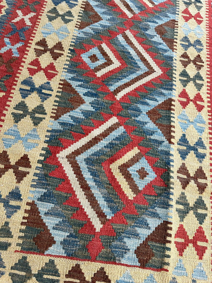 Afghani Maimana Kilim Wide Runner Rug 3’3” x 6’8” - Tampa Home & Garden Store
