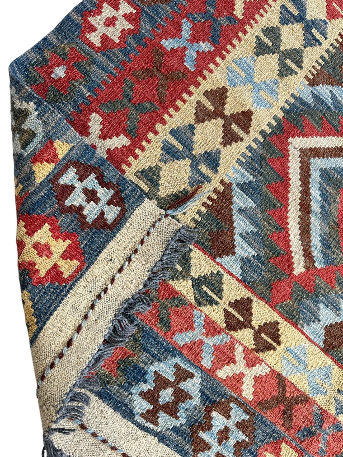 Afghani Maimana Kilim Wide Runner Rug 3’3” x 6’8” - Tampa Home & Garden Store