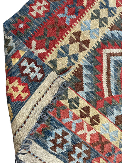 Afghani Maimana Kilim Wide Runner Rug 3’3” x 6’8” - Tampa Home & Garden Store