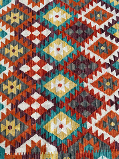 Afghani Maimana Kilim Wool Rug 4’3” x 6’7” - Tampa Home & Garden Store