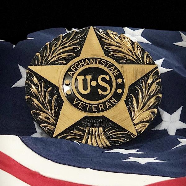 Afghanistan War Veteran Grave Marker & Flag Holder with Aluminum Ground Spike | Made in USA - Tampa Home & Garden Store