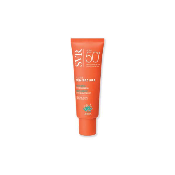 Sunscreen SVR Sun Secure Fluide SPF50+ tube orange with white text on Tampa Home & Garden Store