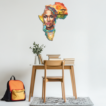 African Queen Metal Wall Art – Bold Cultural Decor-KAFUVM040 - Tampa Home & Garden Store