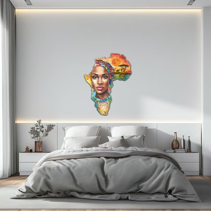 African Queen Metal Wall Art – Bold Cultural Decor-KAFUVM040 - Tampa Home & Garden Store